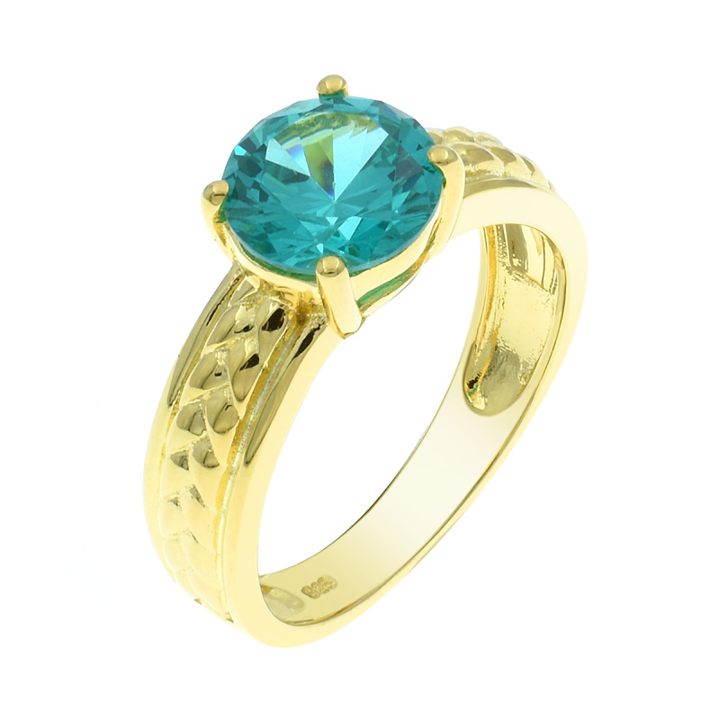 solitaire ring with paraiba
