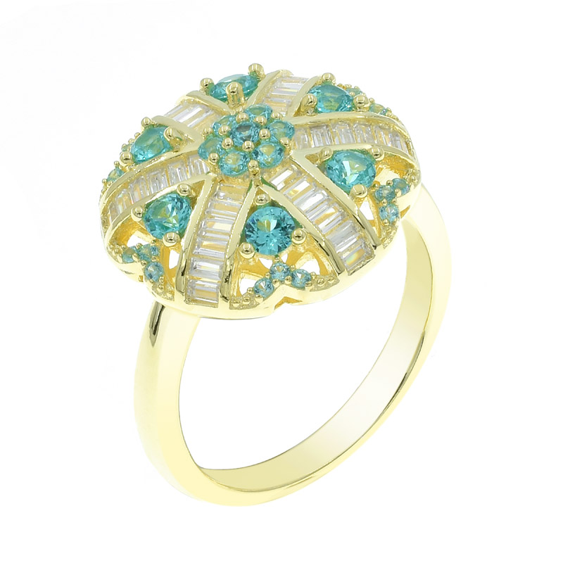 stylish paraiba ring for ladies