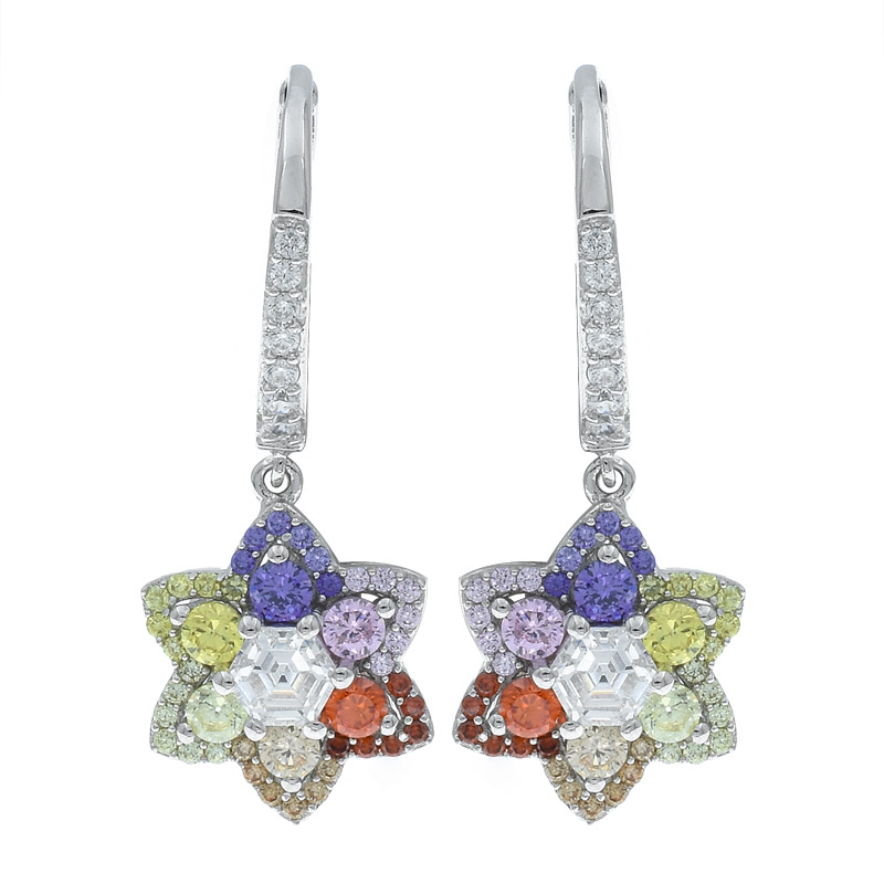 Sophisticated Multicolor Floral Women Earrings