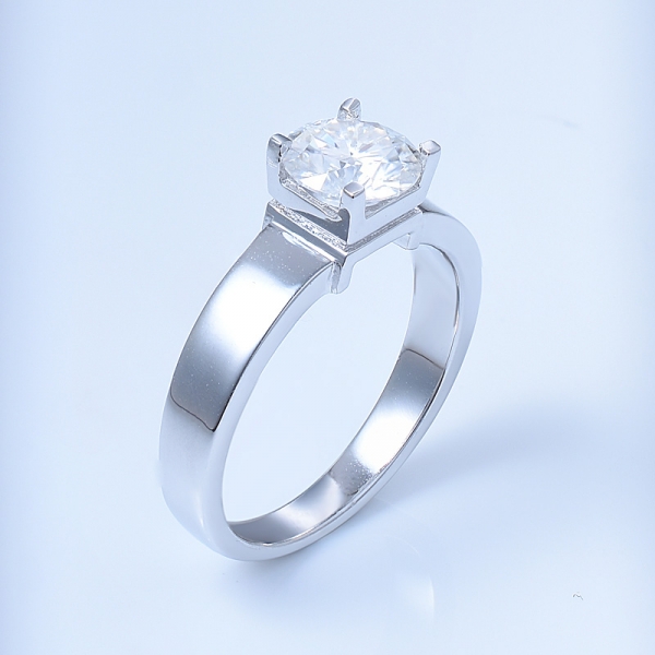 ヴィンテージ925スターリングシルバーソリティア結婚指輪 