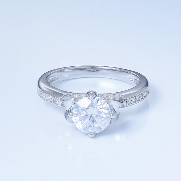 女性のためのヴィンテージ925スターリングシルバーパヴェ結婚指輪 