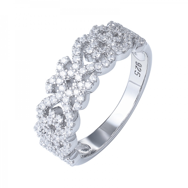 ベゼルセットエタニティバンドアンティークスタイルの婚約指輪 